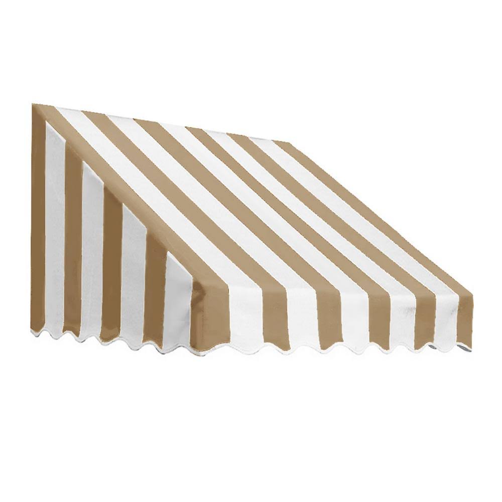 Awntech 7.38 ft. Wide San Francisco Window/Entry Awning (31 in. H x 24 in. D) Black/White SF22-7KW