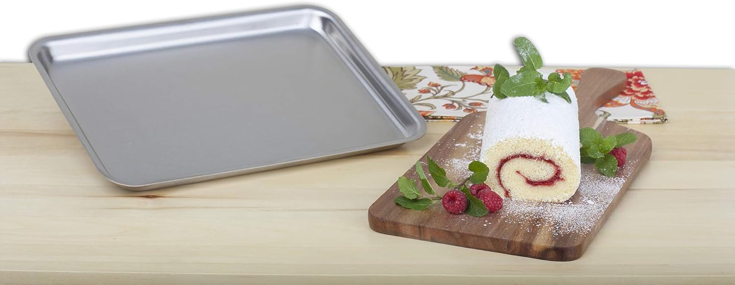 360 Stainless Steel Jelly Roll Pan (14"x10"), Handcrafted in the USA, 5 Ply, Stainless Steel Bakeware, Baking Pan, Roasting Pan