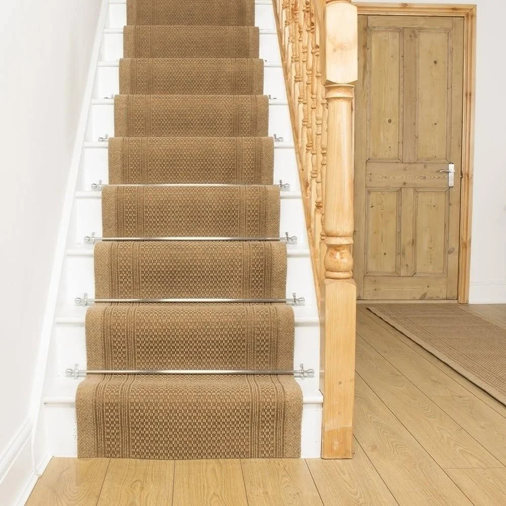 runrug USA Aztec Beige Stair Carpet Runner Length: 34 foot, Widths
