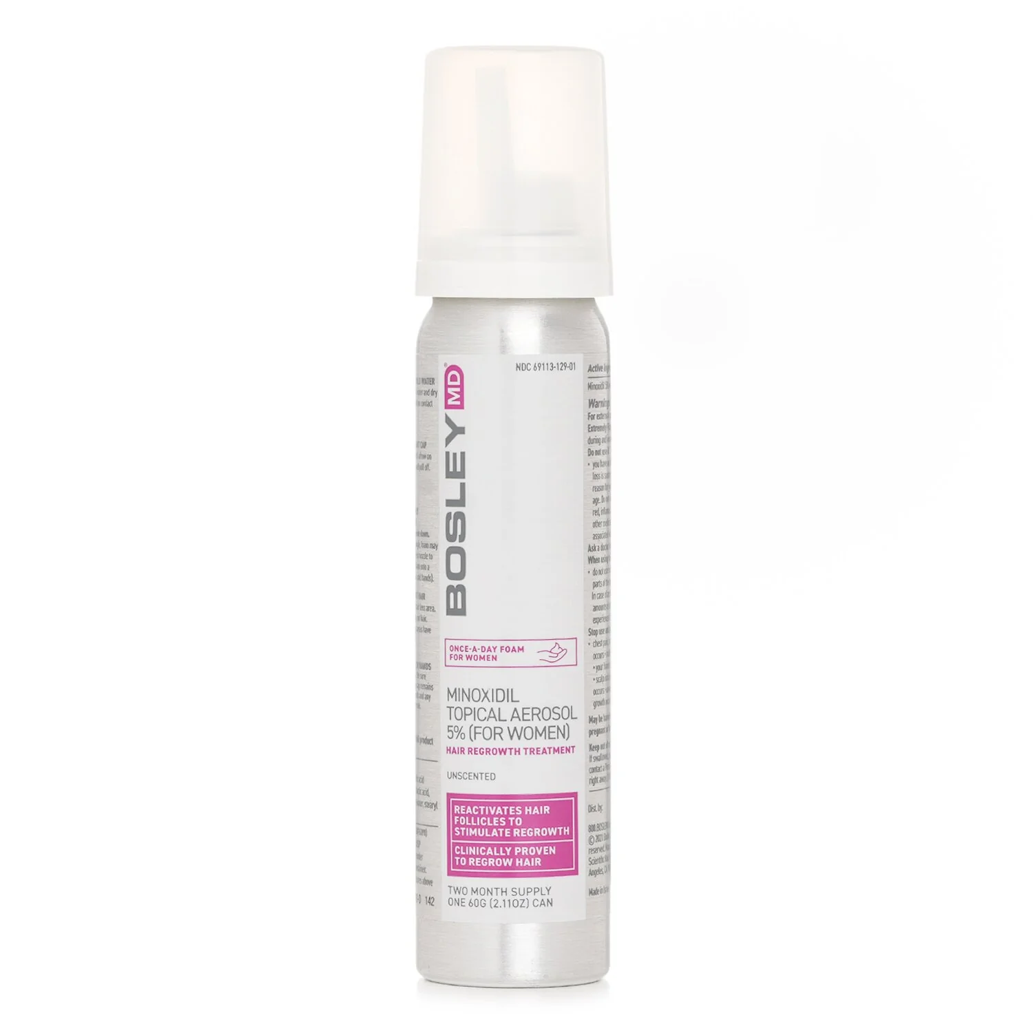 Bosley Minoxidil Topical Aerosol 5% (For Woman) Hair Regrowth Treatment  60g/2.11oz