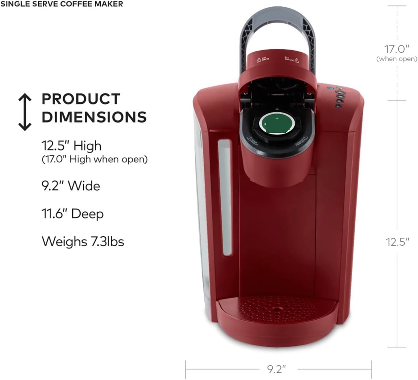 Single-Serve Pod Coffee Maker Coffee Machines Kitchen Appliances Vintage Red