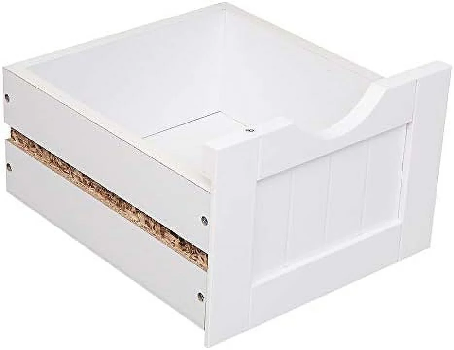 HBBOOMLIFE Bathroom Floor Cabinet  Freestanding Bathroom Cabinet with 4 Drawers  Side  Cabinet for Bathroom  Living Room  Bedroom (White  11.8" W x 11.8" D x 32.3" H) - Curated Treasures Market