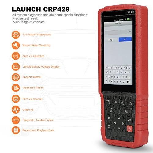 Launch Scan Tool Scanner CRP429 OBD2 Scanner All System Diagnostic Tool with Injector Coding ABS Bleeding Oil Reset EPB BMS SAS
