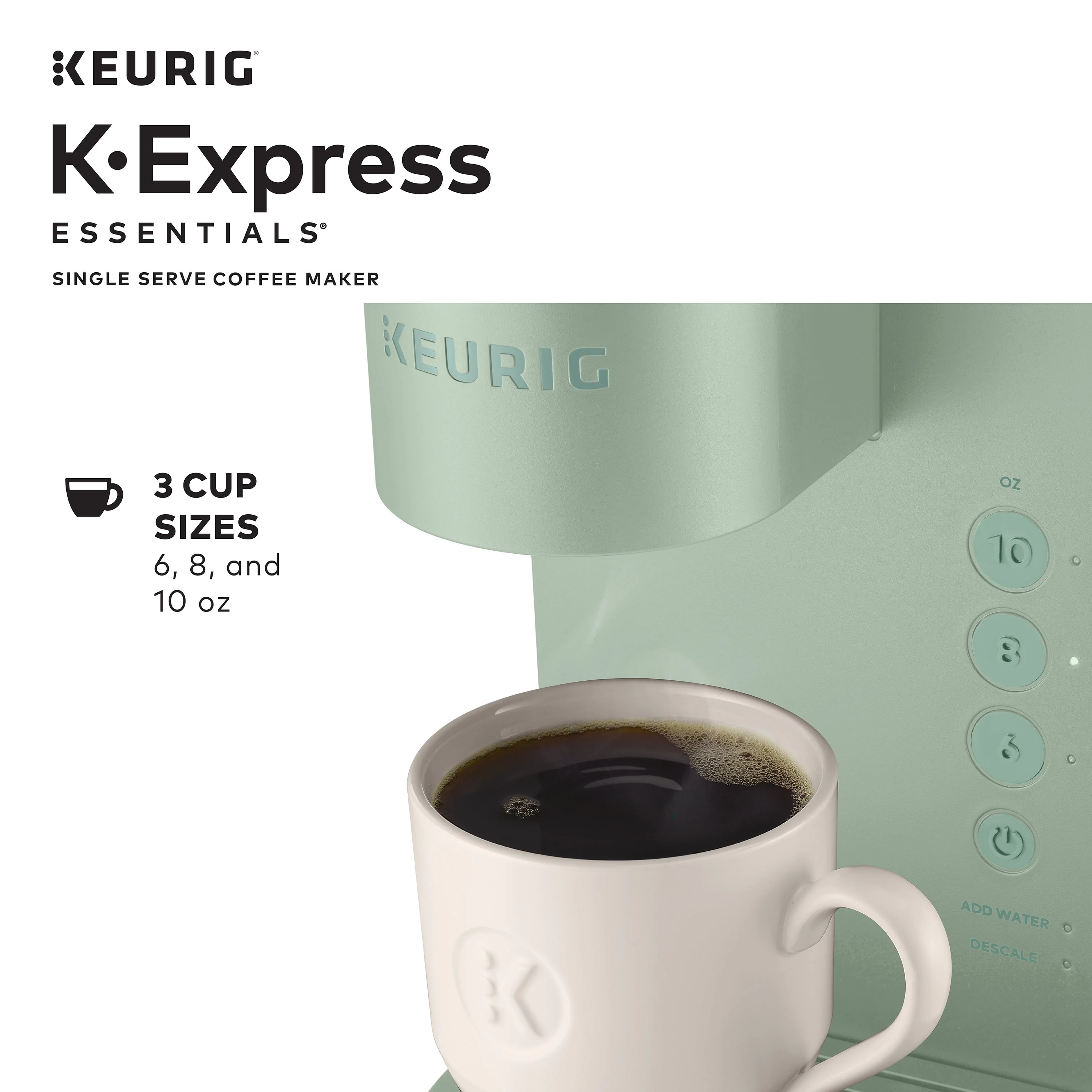 Keurig K-Express Essentials Single Serve K-Cup Pod Coffee Maker, Black