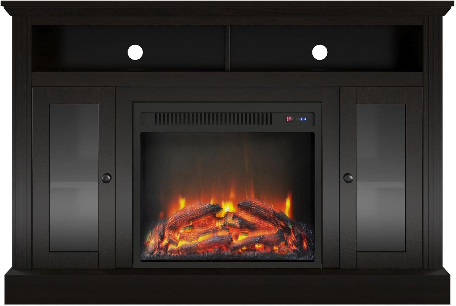 Ameriwood Home Chicago Electric Fireplace TV Console for TVs up to a 50, Espresso,1764096PCOM
