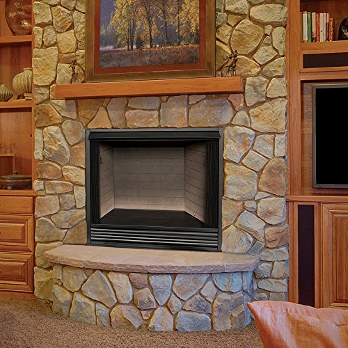 Duluth Forge ProCom Heating Dual Fuel Ventless Gas Firebox Insert with Mantle, Use with Natural Gas or Liquid Propane