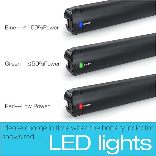 E-Bike Li-Ion Battery 36V Ebike Battery 10.4Ah 12Ah 13.6Ah Ebike Down Tube Battery for 350W 500W 750W 1000W Motor with Charger and Safety Lock LED Power Indicator,10.4ah