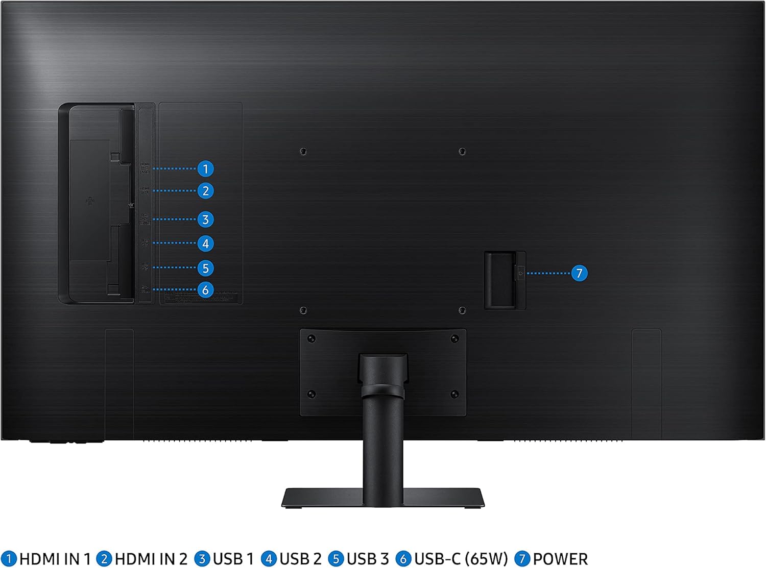 Samsung 43-Inch Class Monitor M7 Series - UHD Smart Monitor LS43AM702UNXZA, 2021 Model (Renewed)