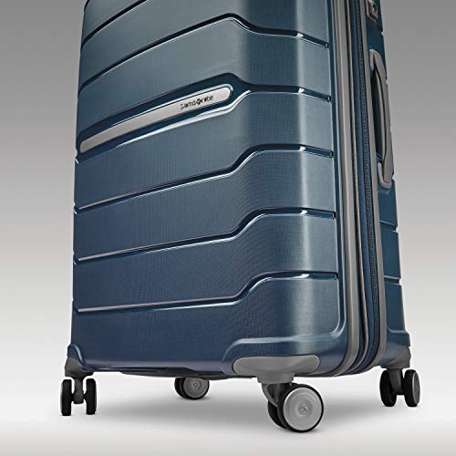 Samsonite Freeform 21-Inch Hardside Carry-On Luggage - Hardshell Carry-On Suitcase - TSA, Airline-Approved - Expandable Hard Shell, Smooth Rolling Spinner Wheels for Lightweight Travel - Navy