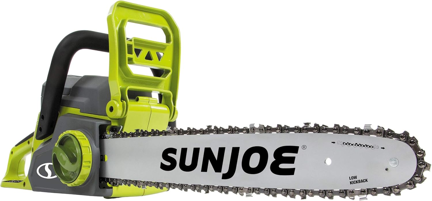 Sun Joe ION16CS 16-Inch 4-Amp 40-Volt Cordless Chain Saw, Kit (w/ 4.0-Ah Battery + Quick Charger)