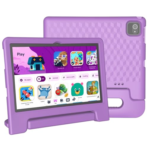 Kids Tablet 10 inch Tablet for Kids, Toddler Tablet 4GB+64GB Android 13 Tablet with Parental Control, 1TB Expand, HD Touchscreen, WiFi, Bluetooth, Protective Case for Kids learning Tablet - Green