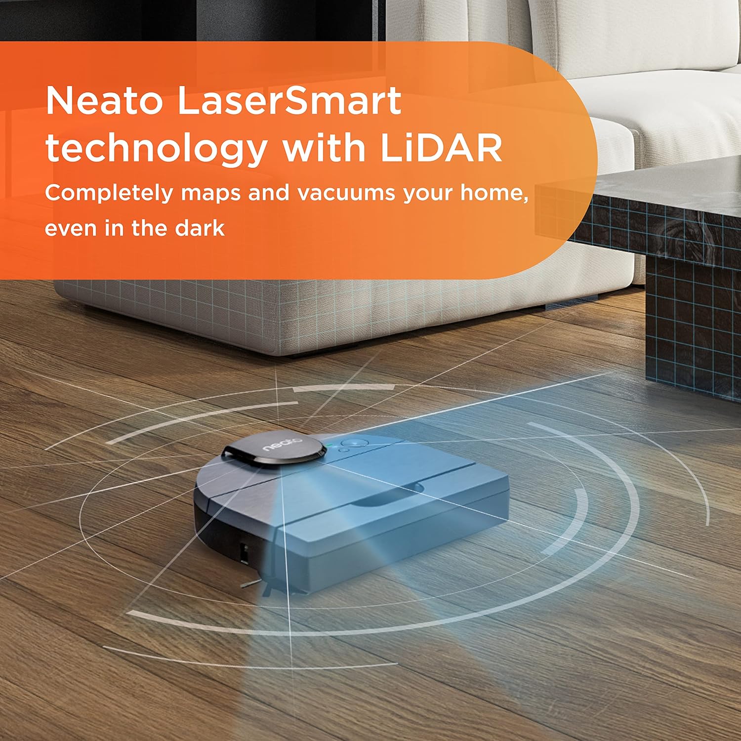 Neato D9 Intelligent Robot Vacuum For Carpet, Hardwood, Tile