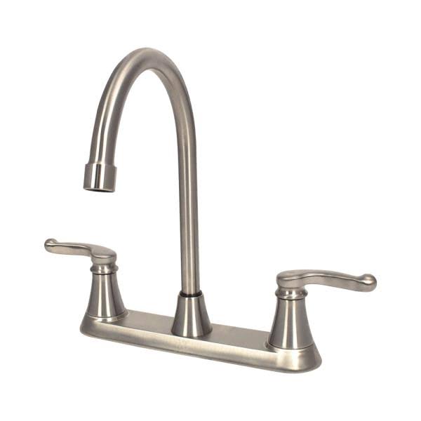 Sir Faucet 7142-BN Brushed Nickel Double Handle Kitchen Faucet