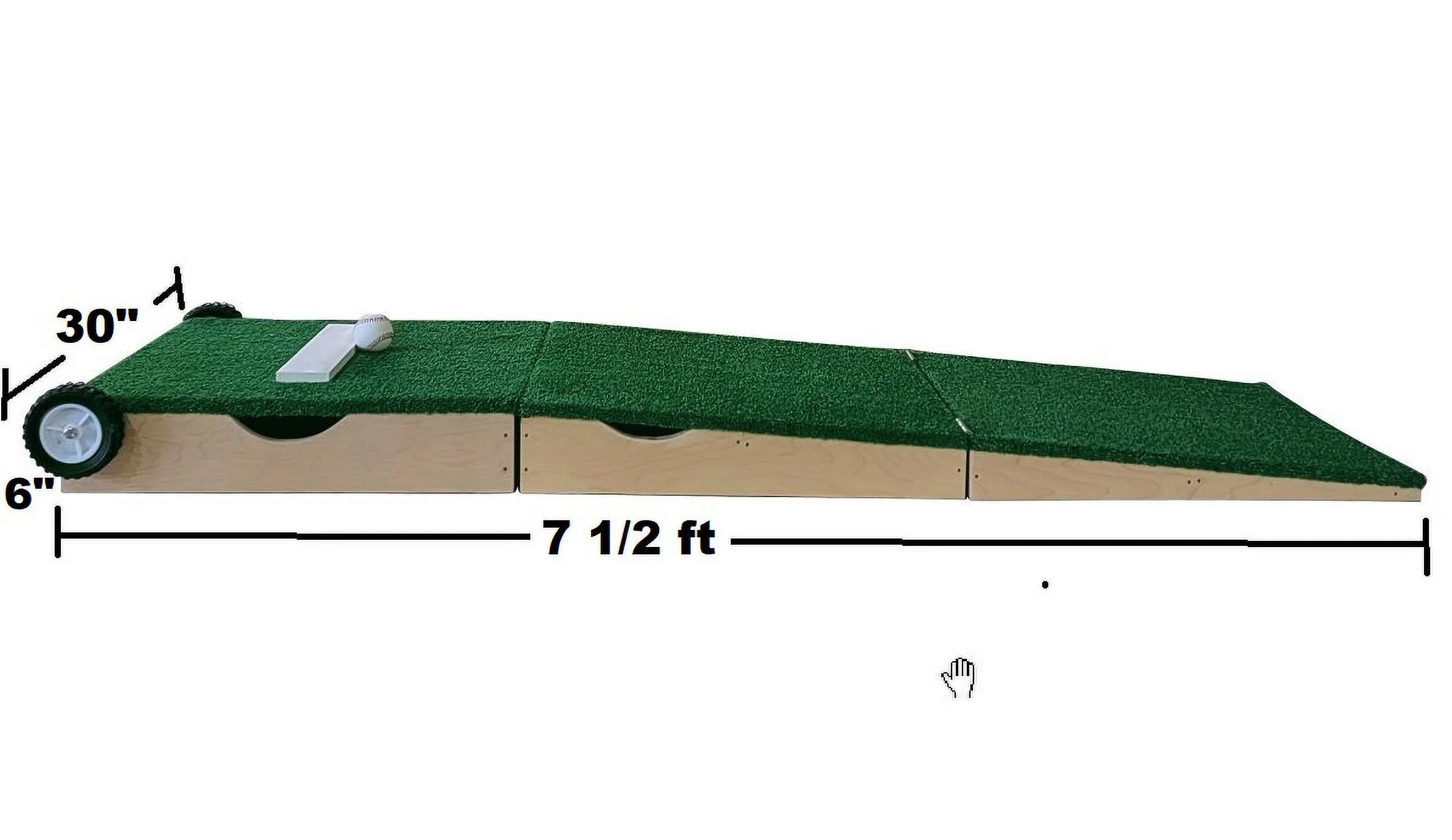 6 Inch Portable Youth Baseball Pitching Mound with Wheel Kit (Accordion Series)