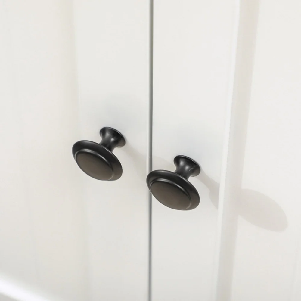 Pedestal Sink Storage Cabinet, Under Sink Cabinet with Double Doors,  Crystal White, Dark Walnut-AS