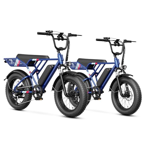 Jasion RetroVolt Electric Bike for Adults,【1500W Peak Motor & 30MPH & 70Miles】 Electric Dirt Bike,Dual Suspension Ebikes for Adults, 20" Fat Tire Ebike with 48V 13Ah Battery, UL 2849 Tested