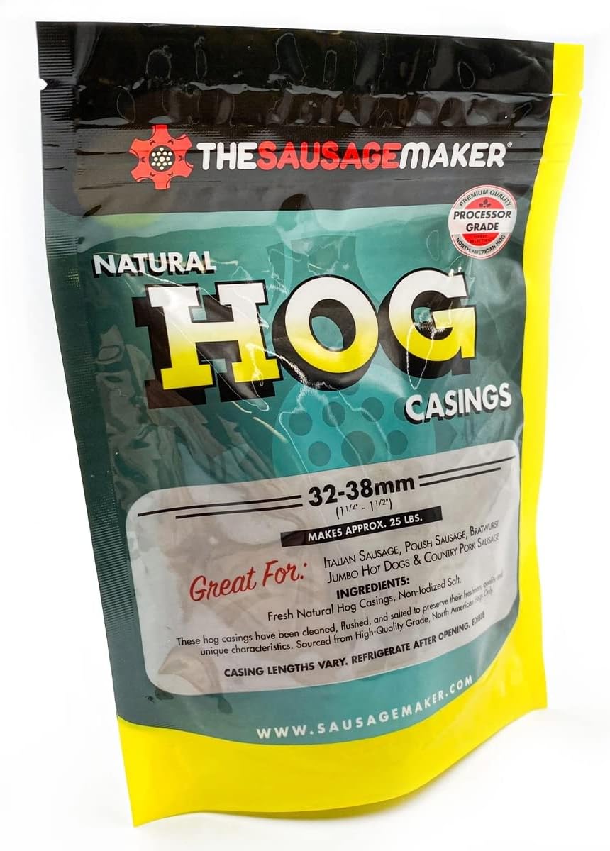 The Sausage Maker - 10 lb. Heavy Duty Vertical Sausage Stuffer Kit - Includes Stuffing Tubes, Guide Book, Natural Hog Casings, 5 Seasonings, and Stuffer Tube Cleaning Set