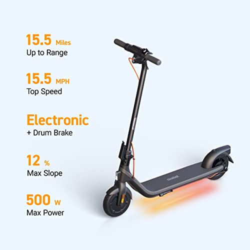 Segway Ninebot Kick Scooter E2/E2 Plus/E2 Pro/ES1L - Powerful Motor, 12.4-15.5 mph, Cruise Control, Front Suspension (ES1L Only), Portable Electric Scooter for Adults, UL-2272 2271 Certified