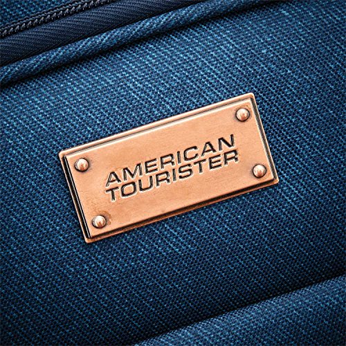 American Tourister Belle Voyage Softside Luggage with Spinner Wheels, Black, Checked-Medium 25-Inch