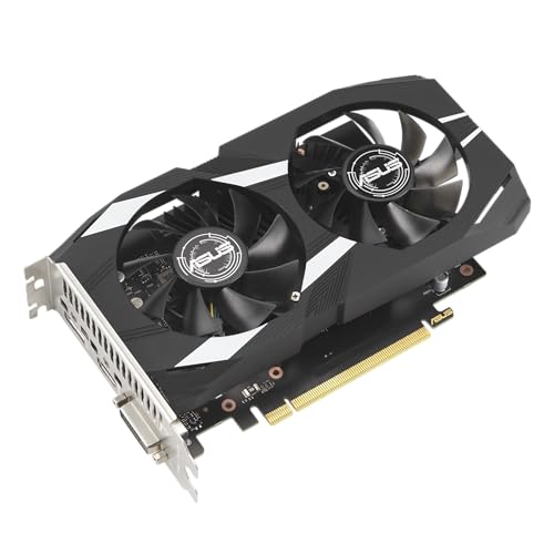 ASUS Dual NVIDIA GeForce RTX 3050 6GB OC Edition Gaming Graphics Card - PCIe 4.0, 6GB GDDR6 Memory, HDMI 2.1, DisplayPort 1.4a, 2-Slot Design, Axial-tech Fan Design, 0dB Technology, Steel Bracket