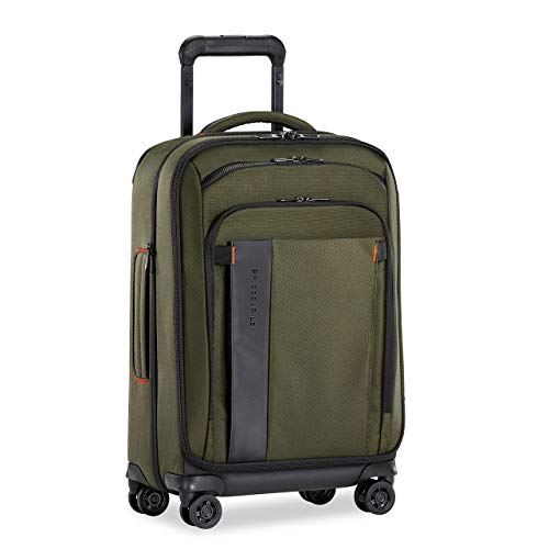 Briggs & Riley Domestic 22" Carry On Expandable Spinner - Luggage for Travel, Suitcases with Wheels, Softside Rolling Bag for Men & Women, Self-Repairing Zipper - ZDX Collection, Hunter