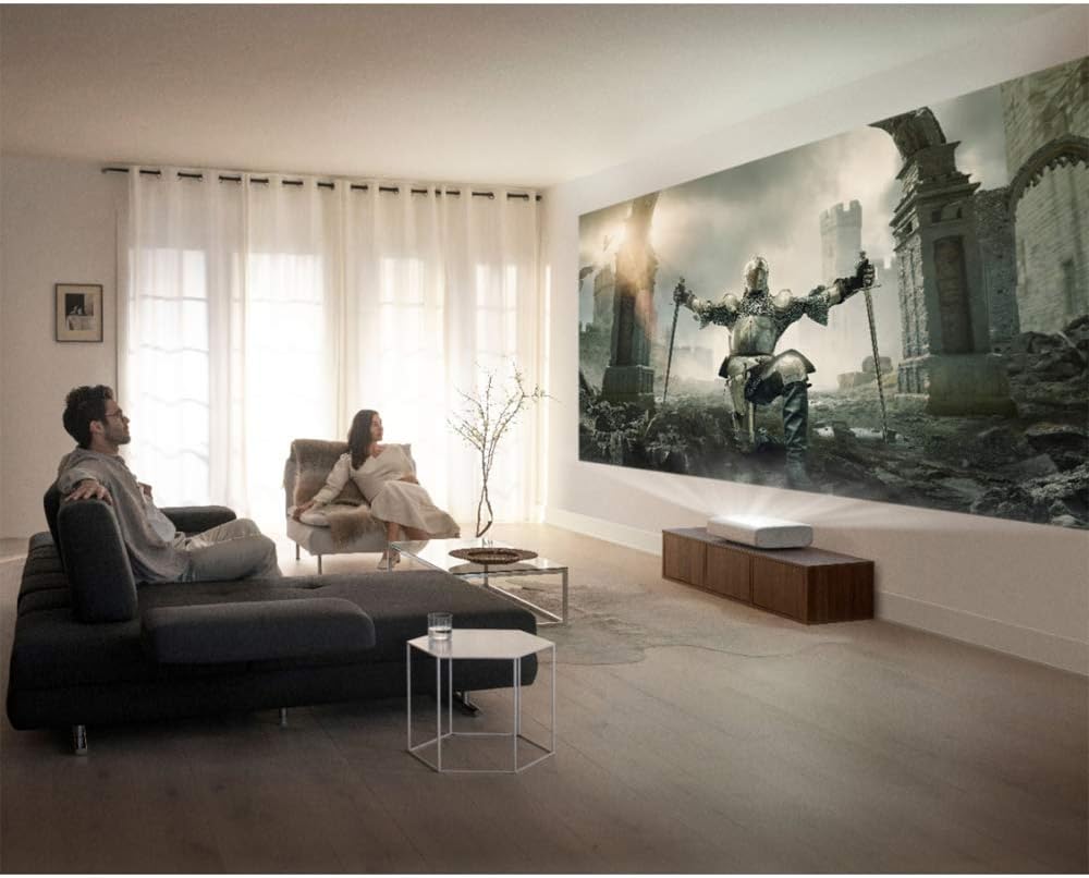 Samsung SP-LSP7TFAXZA 120 inch The Premiere LSP7T 4K Smart Laser Projector (Renewed) Bundle with 2 YR CPS Enhanced Protection Pack