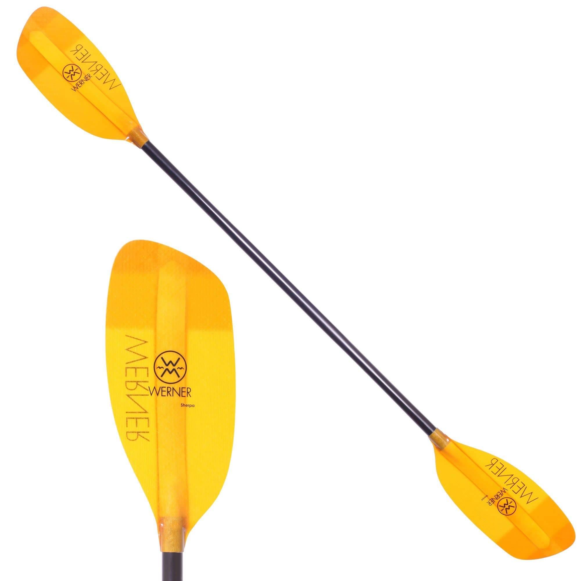 Werner Sherpa Fiberglass Paddle - Straight Shaft Amber, 194Cm, R30