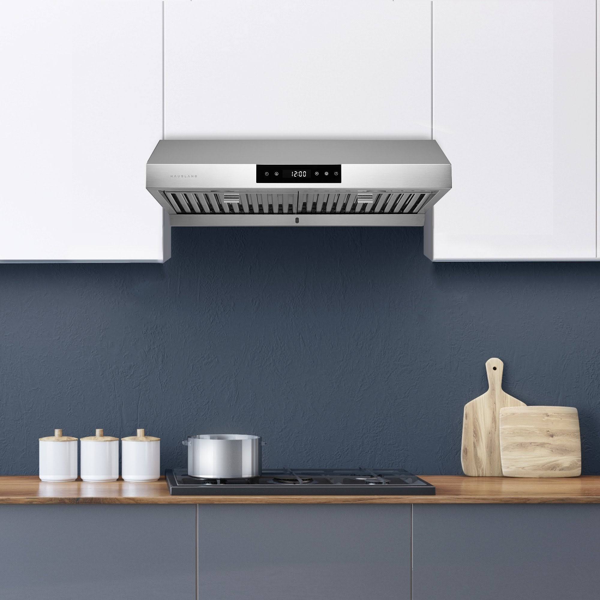 Hauslane UC-PS18SS-30 30 in. 860 CFM Ducted Under Cabinet Range Hood Stainless Steel