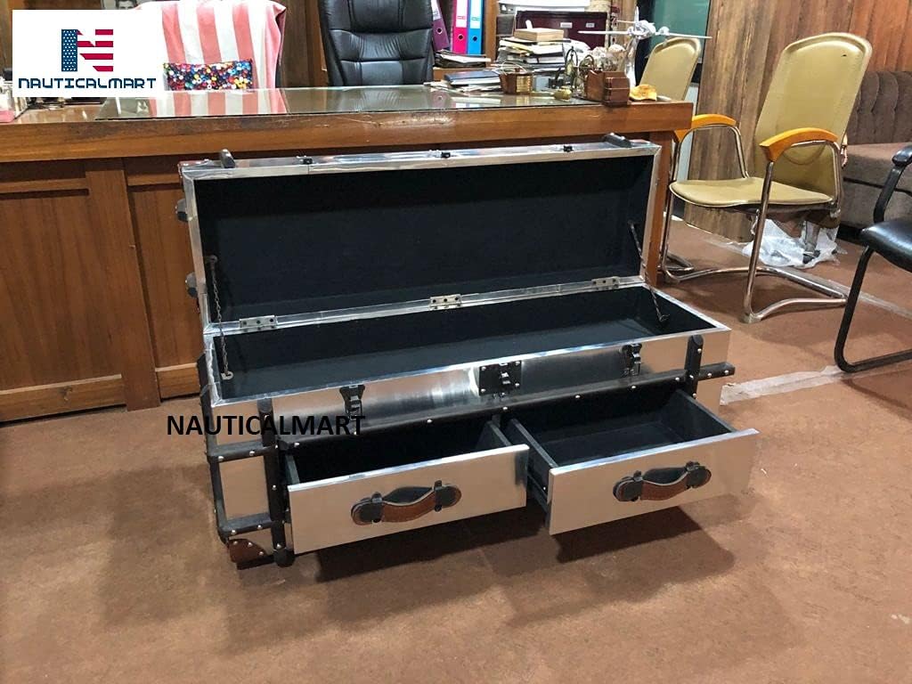 Nautical-Mart AERO Coffee Table Aviator Aluminium Furniture Table Home Decor