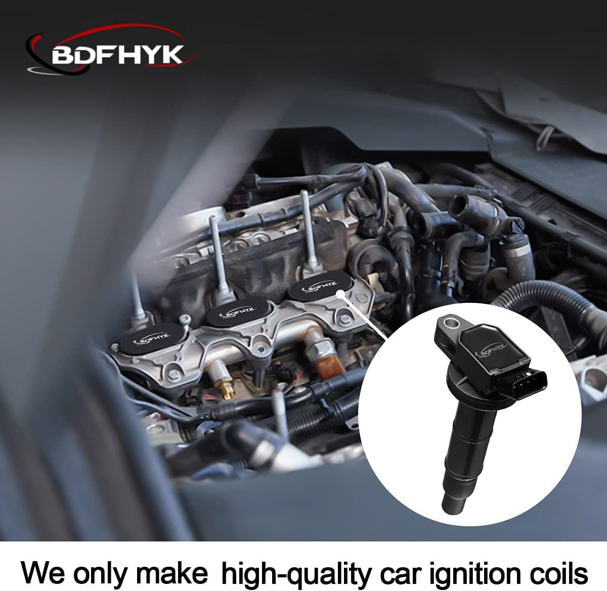 BDFHYK High Performance Ignition Coil Compatible with Toyota Camry Corolla Highlander Matrix RAV4 Solara Lexus Pontiac Scion L4 2.0L 2.4L UF333 D511C C1330 Pack of 2