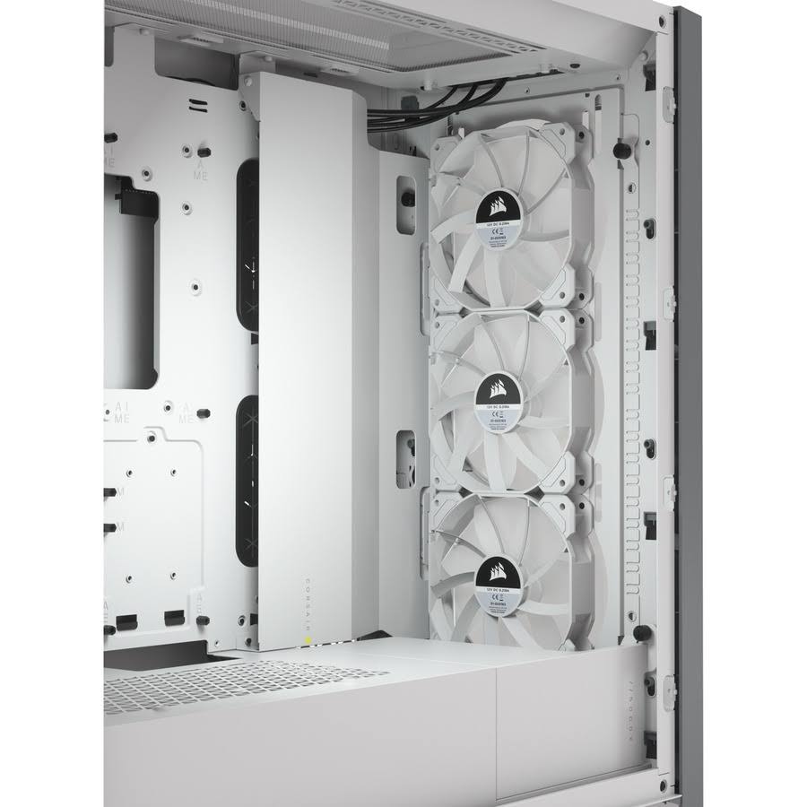 Corsair iCUE 5000X RGB Tempered Glass Mid-Tower ATX PC Smart Case - White