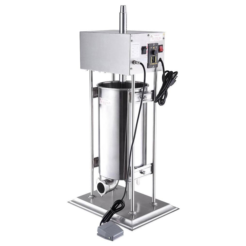 Yescom 15L Electric sausage Stuffer Vertical Stainless Steel Meat Filler w/4 Stuffing Tubes Commercial Restaurant