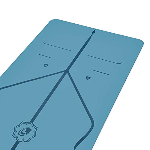 Liforme Travel Yoga mat – Patented Alignment System, Warrior-Like Grip, Non-Slip, Eco-Friendly, Ultra-Lightweight and Sweat Resistant, Made with Natural Rubber