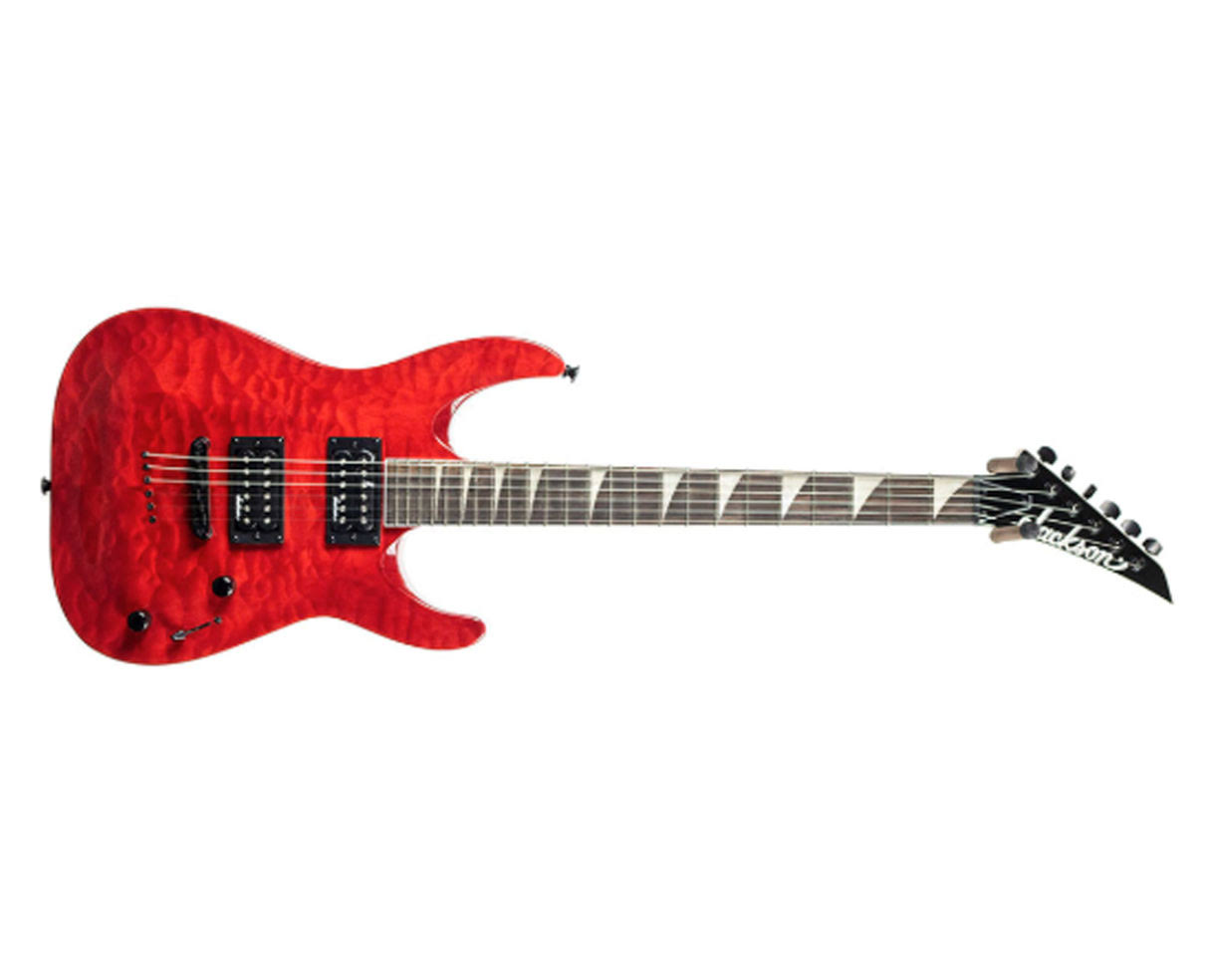 Jackson JS32TQ Dinky Arch Top - Transparent Red