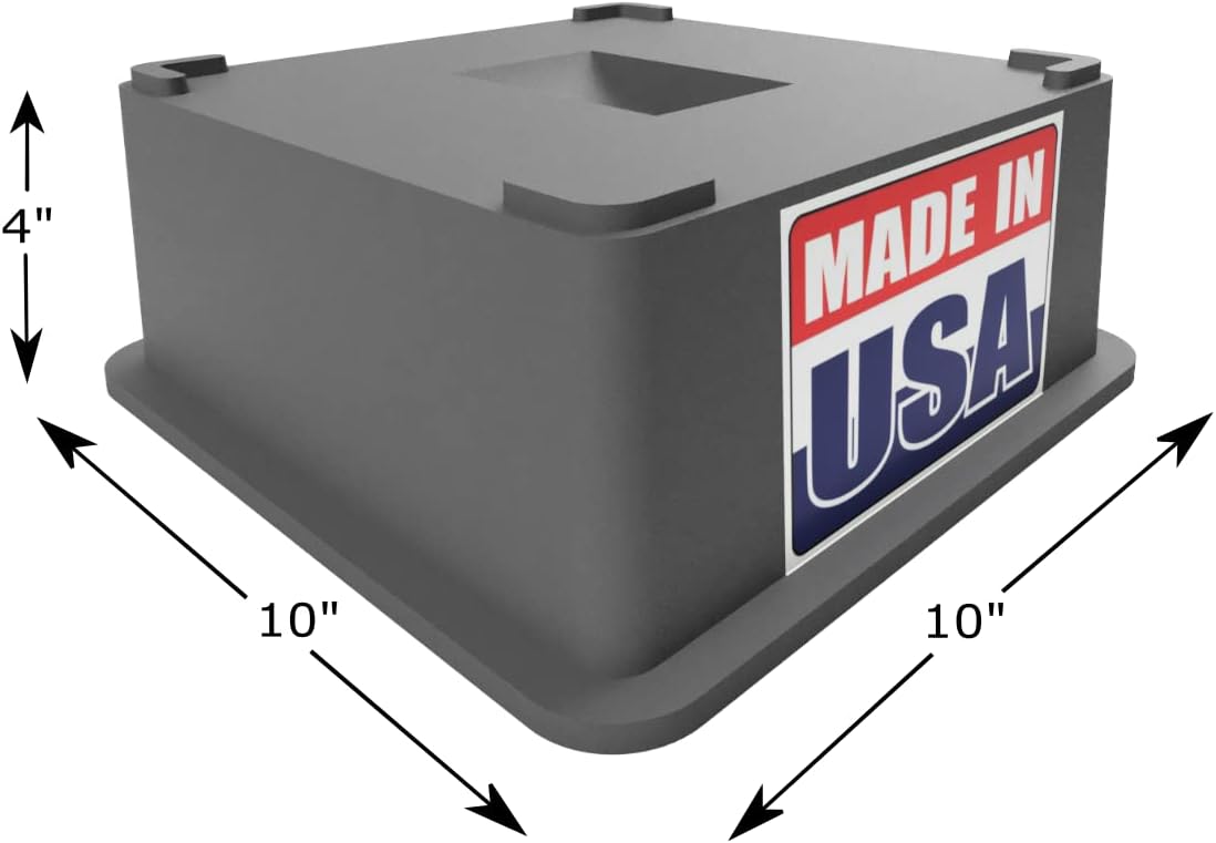 4 Pack BULLKE 12,000 lbs Trailer Jack Block / Stand Strongest Blocks on The Market for RV 5th Wheel Camper, Post, Foot, Tongue Jack, or stabilizer Round, Square pad Travel Chock Scissor levelers