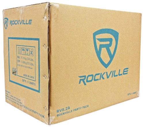 Rockville RV10.2B 1000w Dual 10" Car Subwoofer Enclosure+Mono Amplifier+Amp Kit