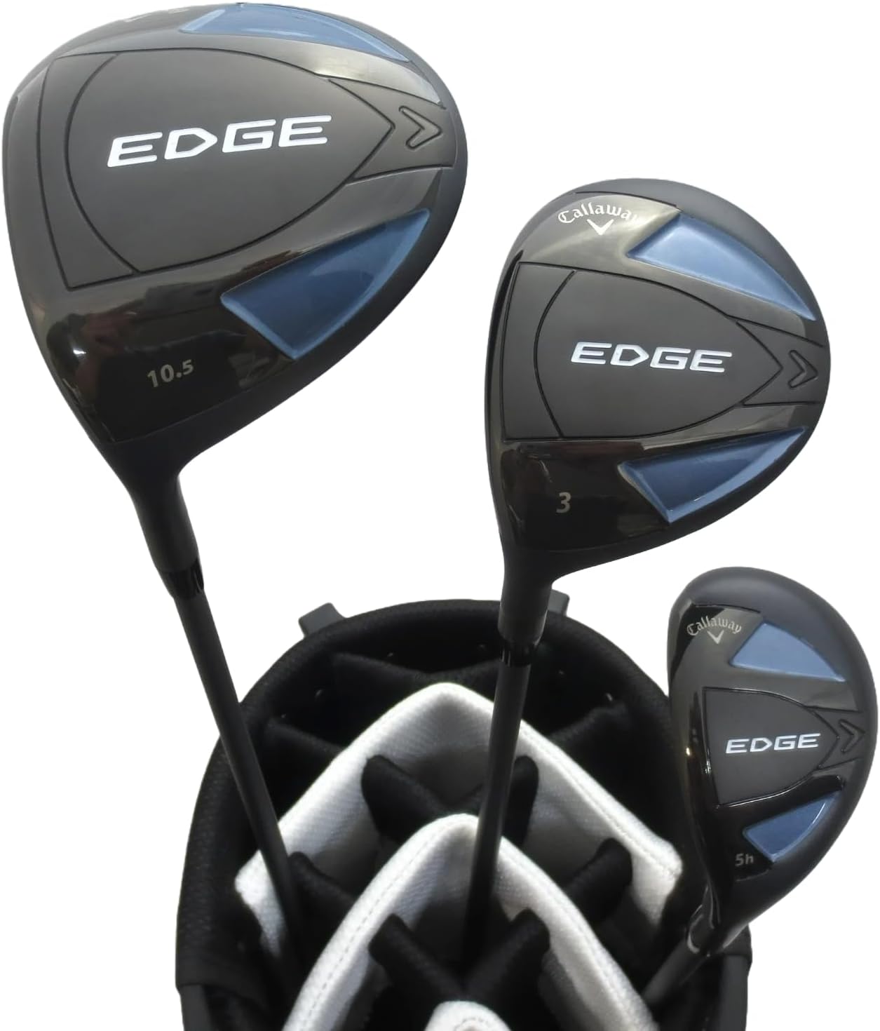 2024 Callaway Mens Complete Golf Set Driver, Wood, Hybrid, Irons, Odyssey Putter Right Handed Regular Flex, Black, White, Blue