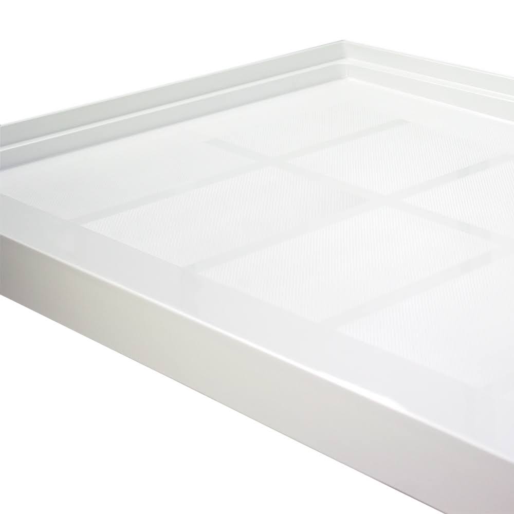 Transolid FL6036L-39 Linear 60-in x 36-in Rectangular Alcove Shower Base with Left Hand Drain, Grey
