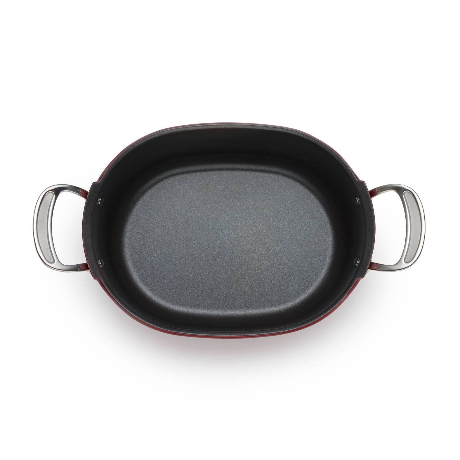 T-Fal Oval Covered 6.3Qt Cast Aluminum Pot, Red