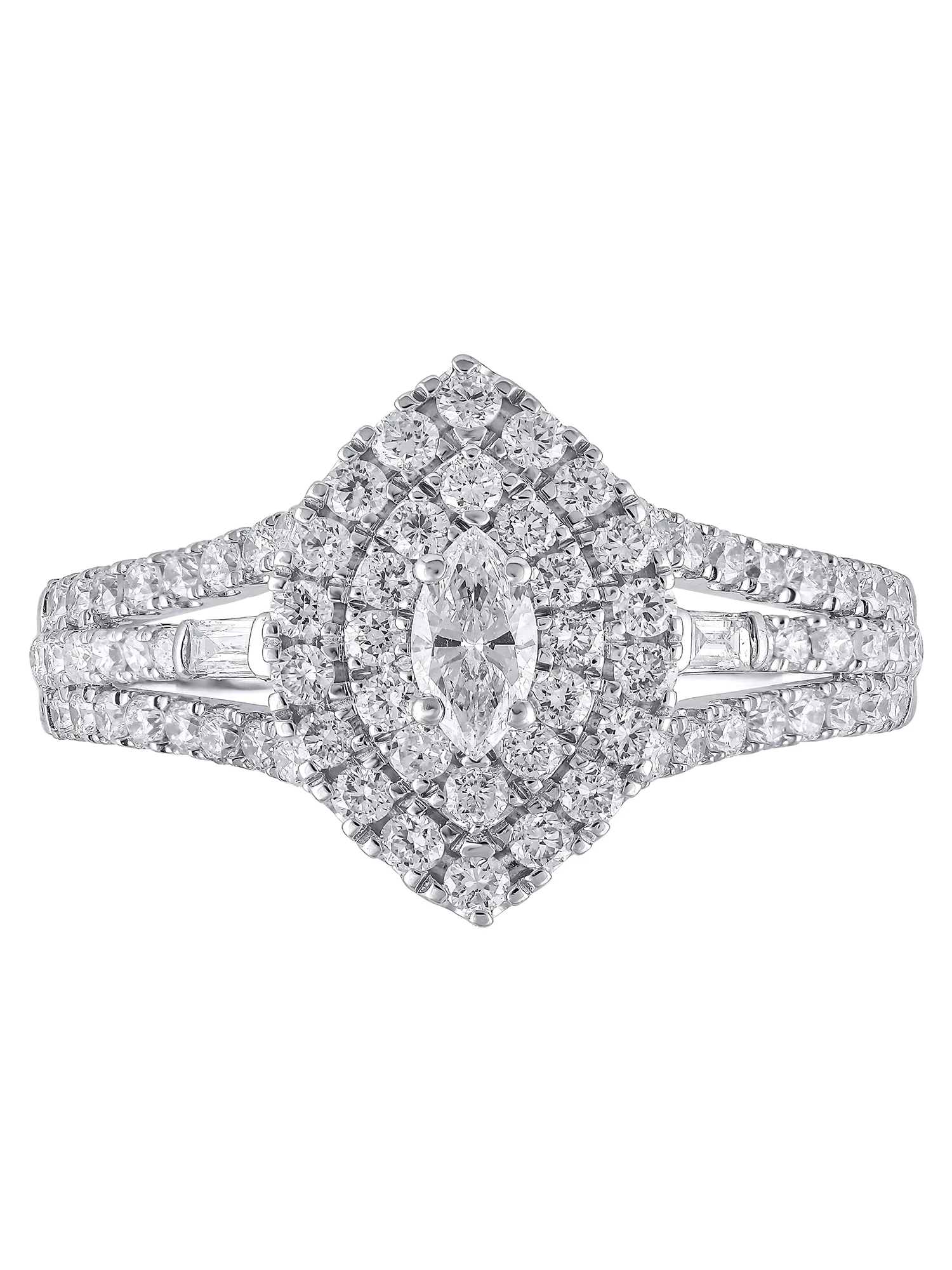1 Carat T.W. (SI Clarity, H-I Color) Brilliance Fine Jewelry Lab Grown Diamond Engagement Ring in Sterling Silver, Size 5