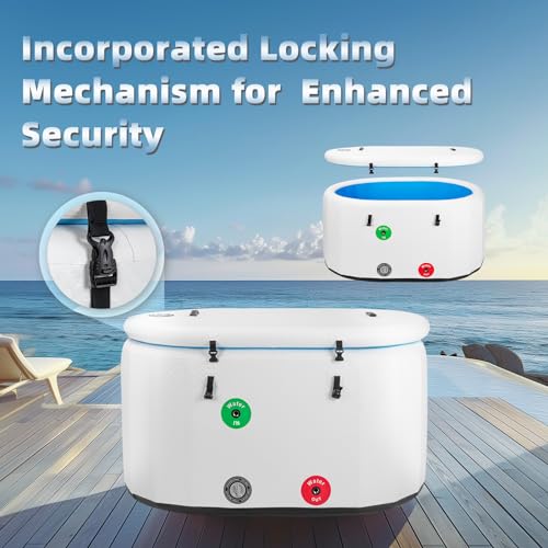 XL Cold Plunge Tub, Ice Bath Tub for Athletes, Water Chiller Compatible, Portable Ice Bath at Home Outdoor, Black, 53.15" L x 33.46" W x 25.59" H