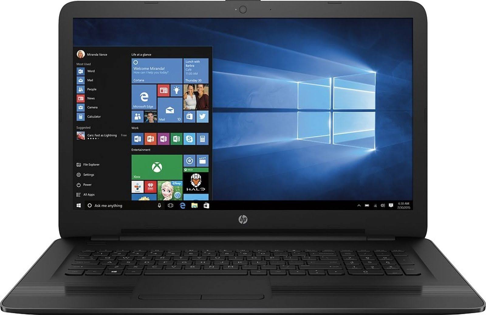 HP 17-x116dx 17.3″ Notebook - Core i5 7200U 2.5 GHz - 8 GB RAM - 1 TB HDD - Textured Linear Gradient Grooves/Black
