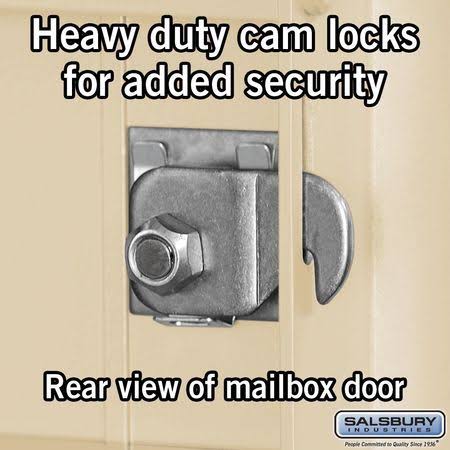 Salsbury Industries 3706D-04SFP 4C Horizontal Mailbox, Sandstone