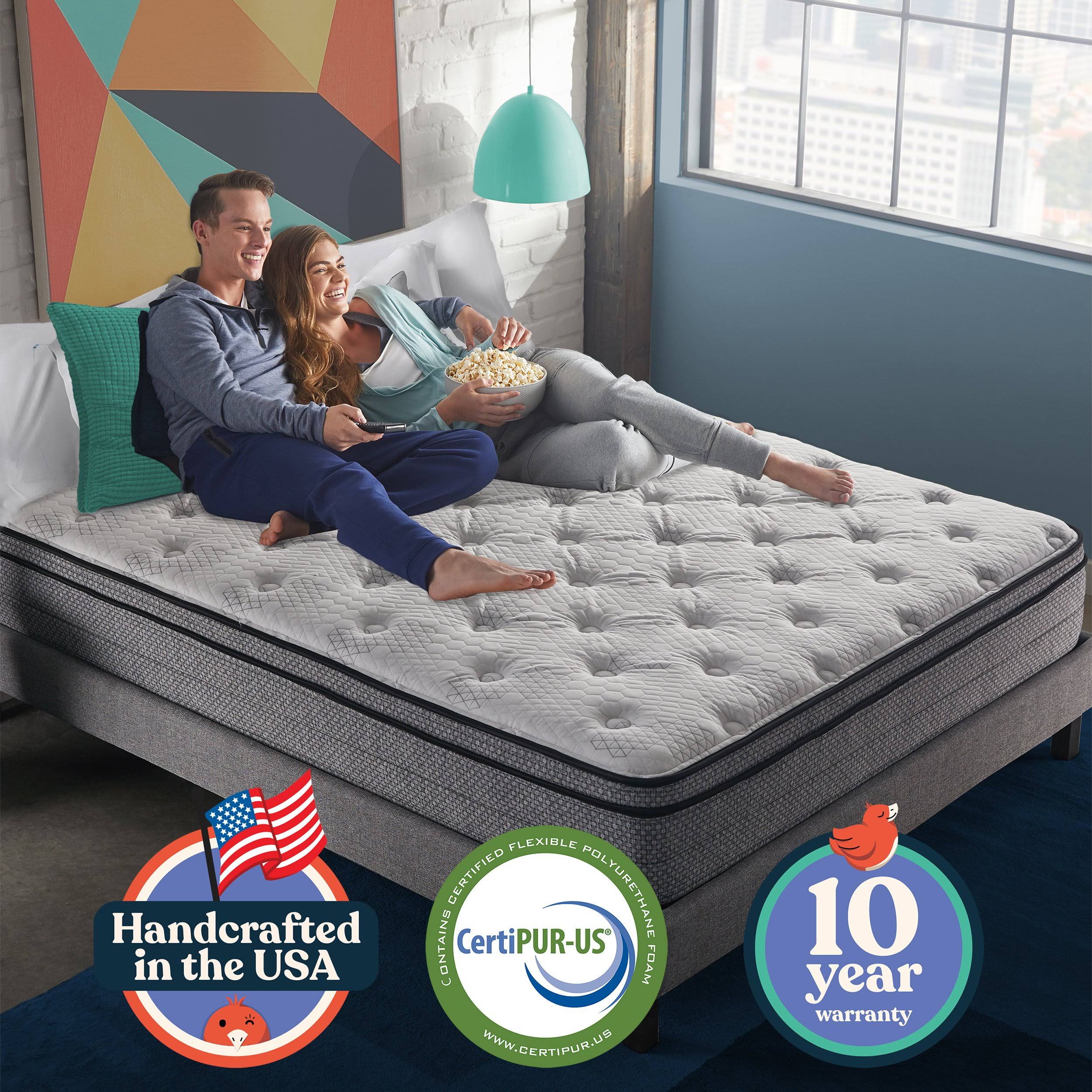 Early Bird Fusion 12 inch Hybrid Mattress, King, Supportive Memory Foam Comfort