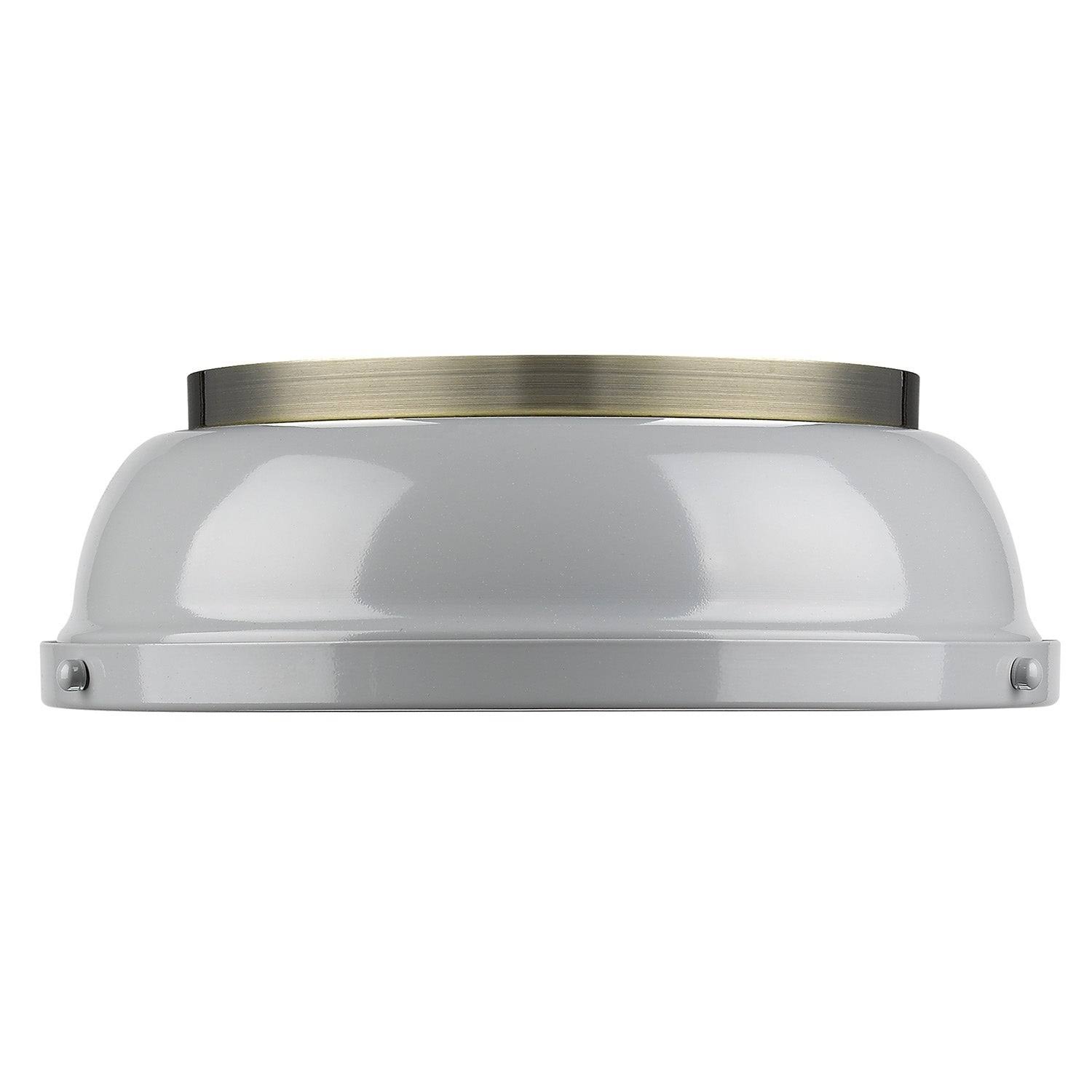 Golden Lighting Duncan 3602-14 AB Flush Mount Light Aged Brass
