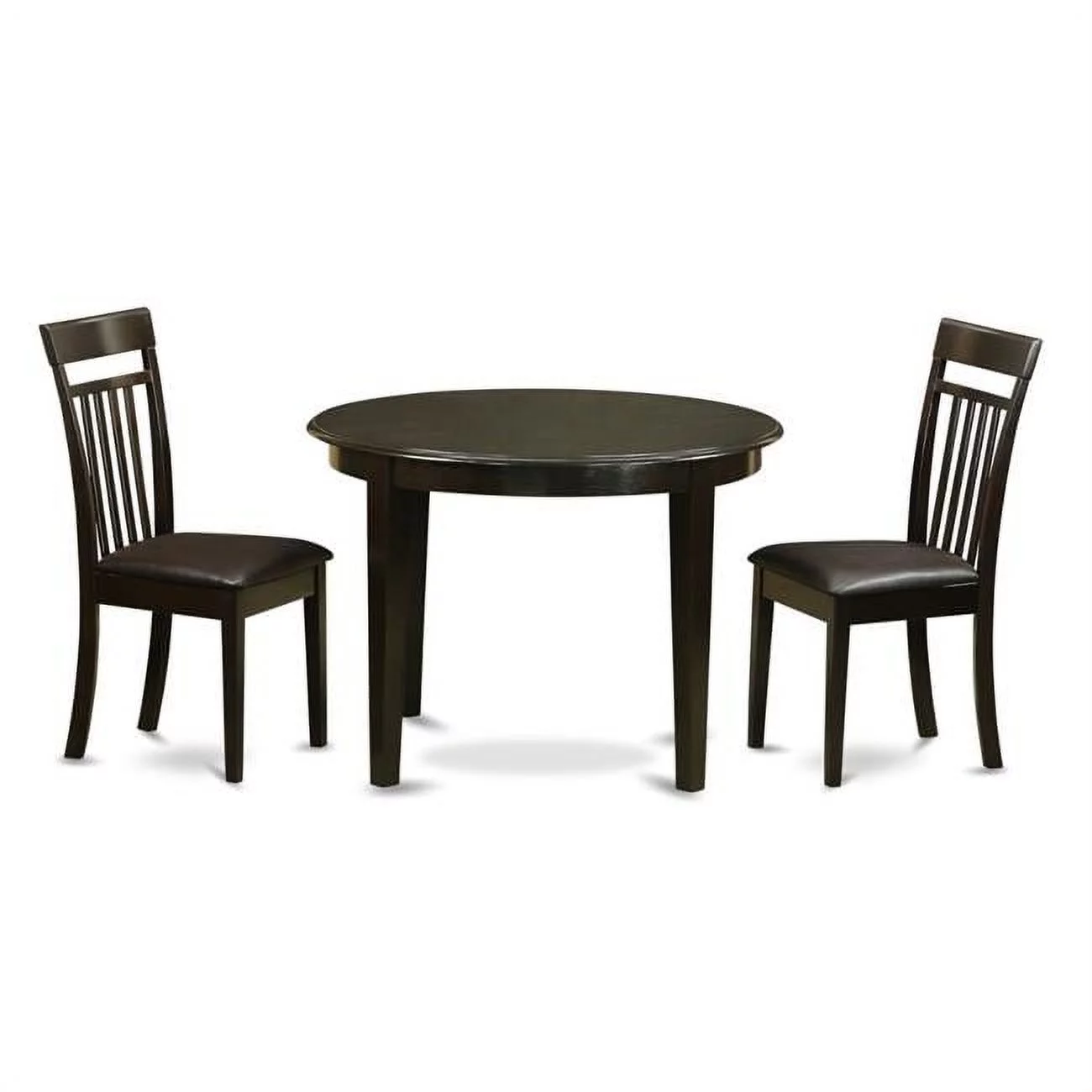 Small Kitchen Table & 2 Dinette Chairs, Cappuccino