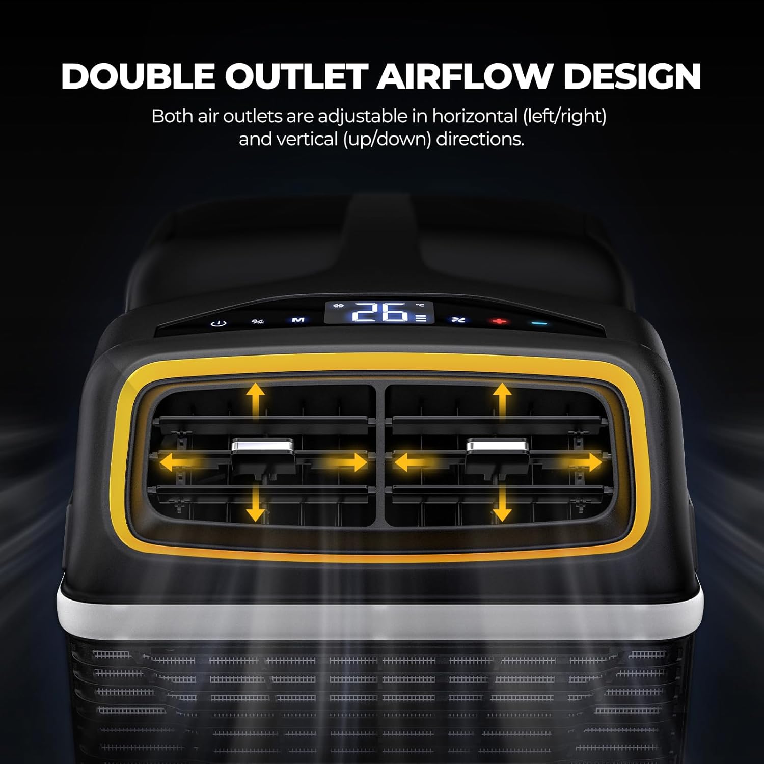 BougeRV Portable Air Conditioner, 4000BTU Tent Air Conditioner, Low Power Consumption, Camping Air Conditioner for Van Life,Tent, Outdoor