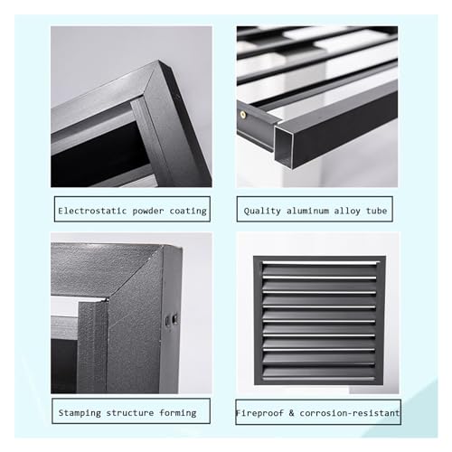 ZQKJLH Heavy Duty Air Conditioner Cover Outdoor Privacy Fence Screen Trash Can Enclosure Aluminum Window Protective AC Heat Pumps Rack Dustproof Condensing Unit Flower Stand Garden Fence
