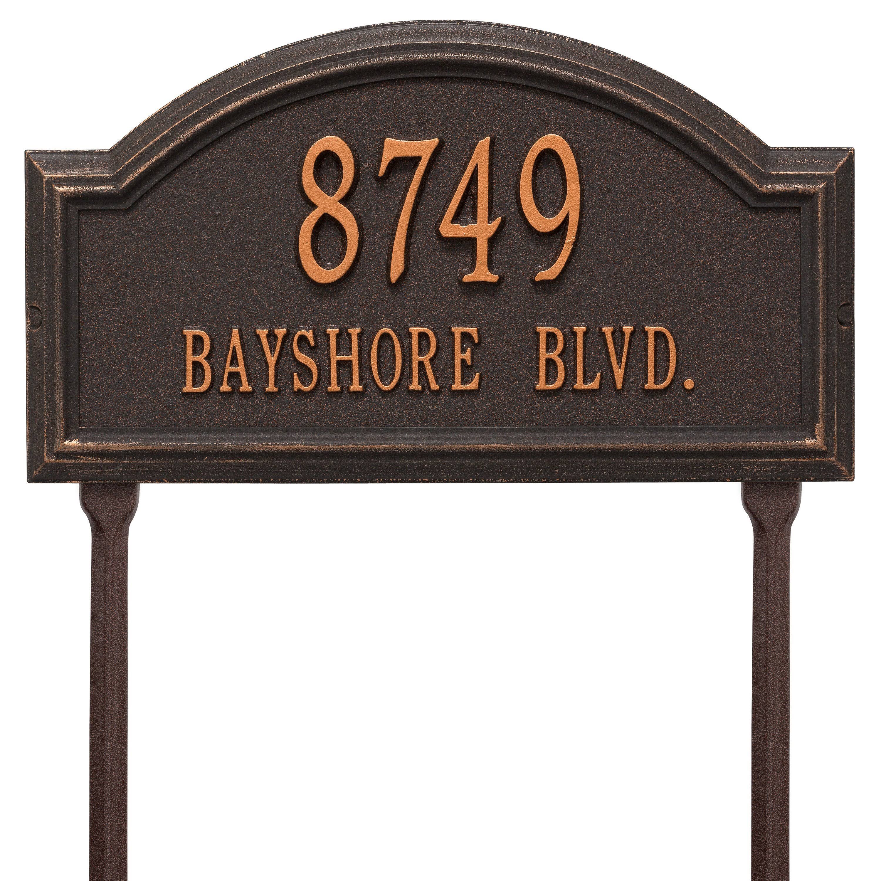 Whitehall Providence Arch - Standard Lawn - Two Line- Black/Gold