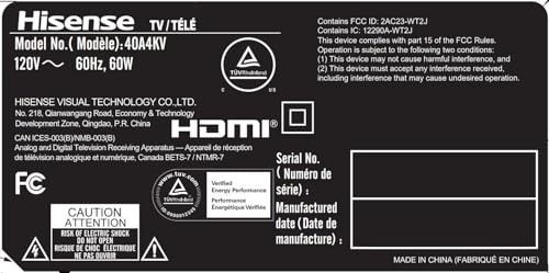 Hisense A4Kv Flat 1080P Led television